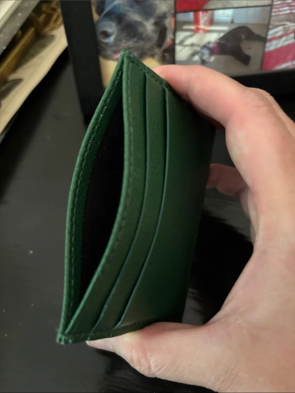 Mashburn Emerald Leather Card Holder